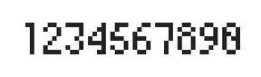 4×7数字点阵字体 ddN47AB1687