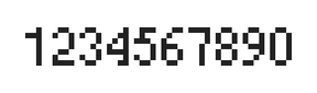 4×7数字点阵字体 ddN47AB1690