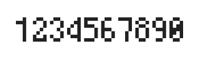 4×7数字点阵字体 ddN47AB1691
