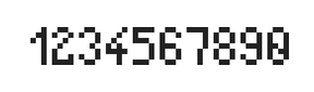 4×7数字点阵字体 ddN47AB1692