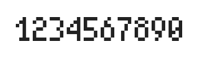 4×7数字点阵字体 ddN47AB1703