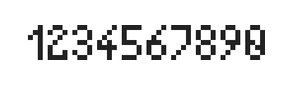 4×7数字点阵字体 ddN47AB1704
