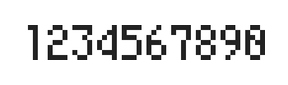 4×7数字点阵字体 ddN47AB1706