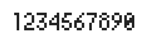 4×7数字点阵字体 ddN47AB1710