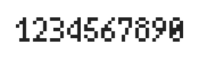 4×7数字点阵字体 ddN47AB1712