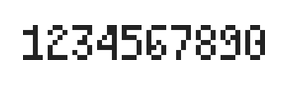 4×7数字点阵字体 ddN47AB1714