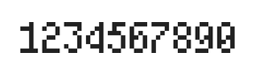 4×7数字点阵字体 ddN47AB1716