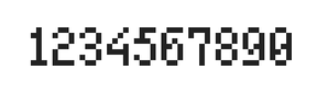 4×7数字点阵字体 ddN47AB1717