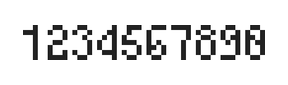4×7数字点阵字体 ddN47AB1722