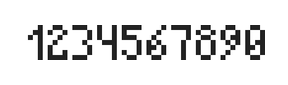 4×7数字点阵字体 ddN47AB1724