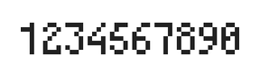 4×7数字点阵字体 ddN47AB1726