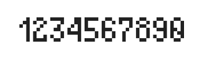4×7数字点阵字体 ddN47AB1728