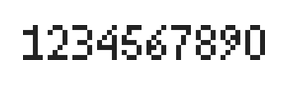 4×7数字点阵字体 ddN47AB1730