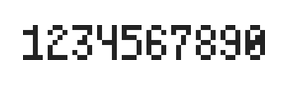 4×7数字点阵字体 ddN47AB1732