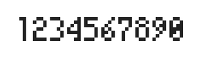 4×7数字点阵字体 ddN47AB1735