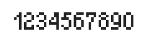 4×7数字点阵字体 ddN47AB1741