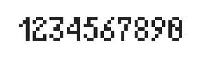 4×7数字点阵字体 ddN47AB1750