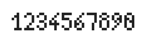 4×7数字点阵字体 ddN47AB1751