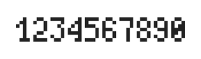 4×7数字点阵字体 ddN47AB1752