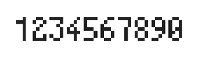 4×7数字点阵字体 ddN47AB1754