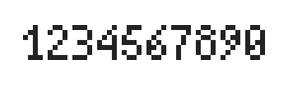 4×7数字点阵字体 ddN47AB1756