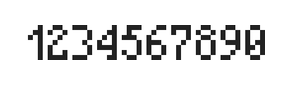 4×7数字点阵字体 ddN47AB1764