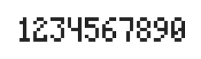 4×7数字点阵字体 ddN47AB1772