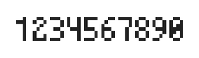 4×7数字点阵字体 ddN47AB1774