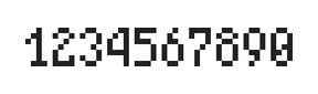 4×7数字点阵字体 ddN47AB1777