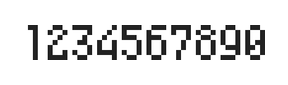 4×7数字点阵字体 ddN47AB1779