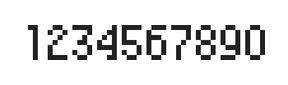 4×7数字点阵字体 ddN47AB1783