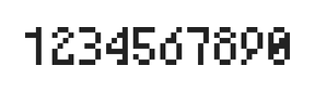 4×7数字点阵字体 ddN47AB1789