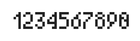 4×7数字点阵字体 ddN47AB1791