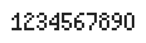 4×7数字点阵字体 ddN47AB1795