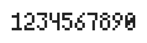 4×7数字点阵字体 ddN47AB1797
