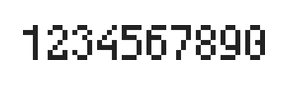 4×7数字点阵字体 ddN47AB1800