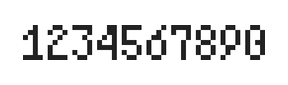 4×7数字点阵字体 ddN47AB1801