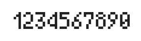 4×7数字点阵字体 ddN47AB1802