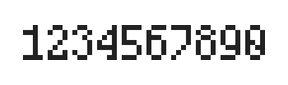 4×7数字点阵字体 ddN47AB1803