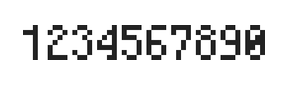 4×7数字点阵字体 ddN47AB1804