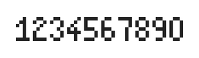 4×7数字点阵字体 ddN47AB1805