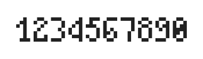 4×7数字点阵字体 ddN47AB1806