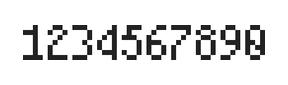 4×7数字点阵字体 ddN47AB1808