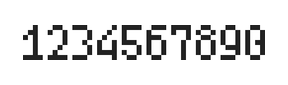 4×7数字点阵字体 ddN47AB1811