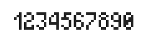 4×7数字点阵字体 ddN47AB1812