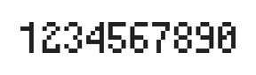 4×7数字点阵字体 ddN47AB1813