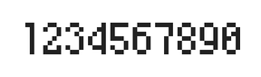 4×7数字点阵字体 ddN47AB1816