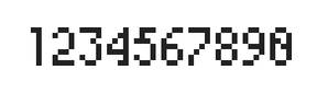 4×7数字点阵字体 ddN47AB1827