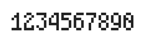 4×7数字点阵字体 ddN47AB1828