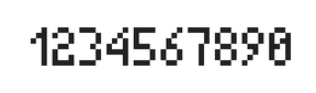 4×7数字点阵字体 ddN47AB1831